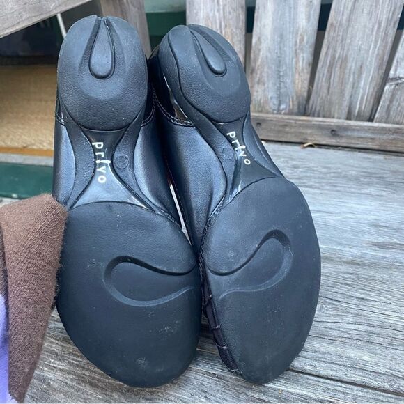 Privo by Clarks Black Leather open toe Flats size 8 - Picture 6 of 10